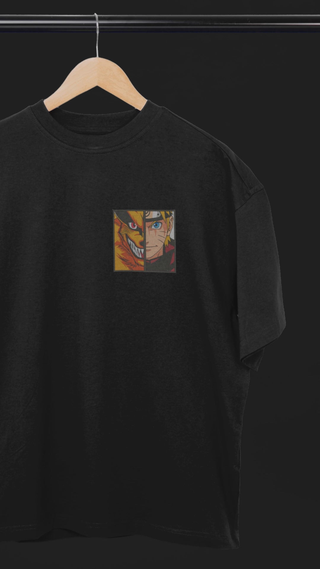 Nine Tails Within Naruto Kurama Oversized Tee | Mist & Cozy