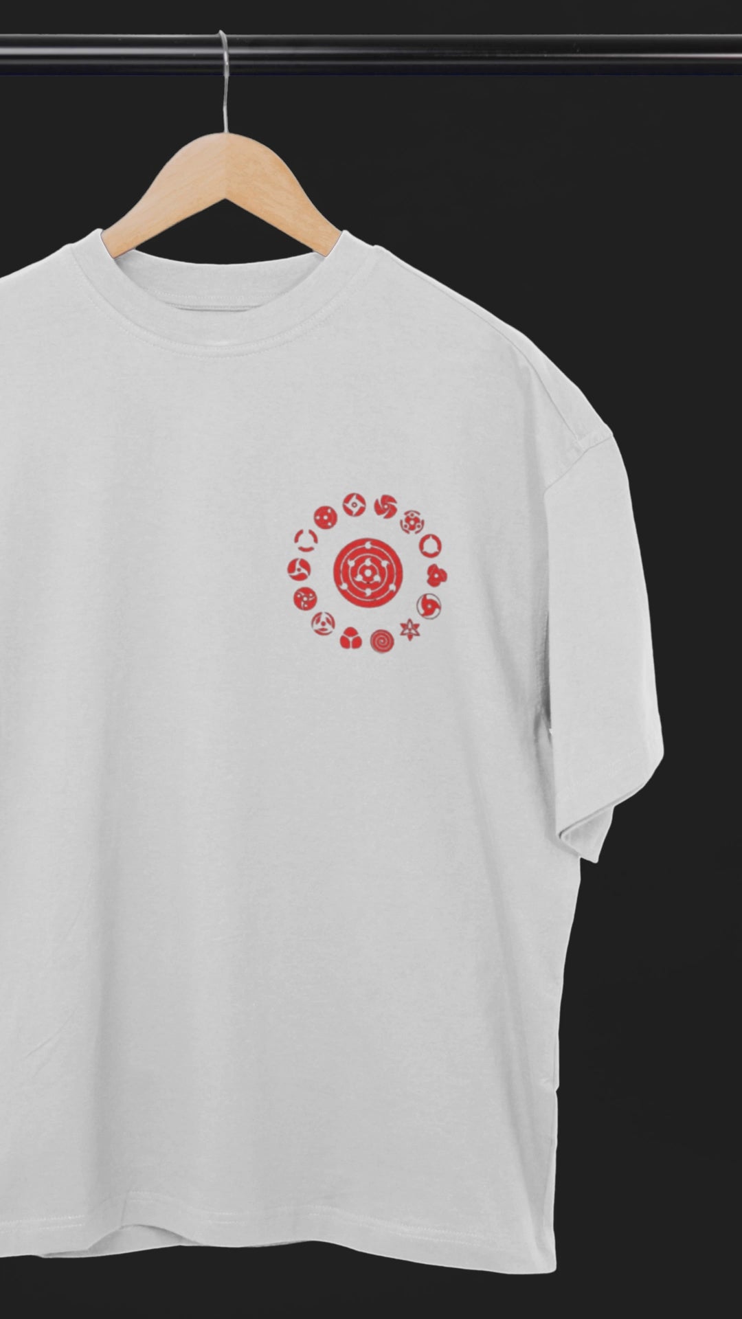 Eyes of the Uchiha Sharingan Oversized Tee | Mist & Cozy