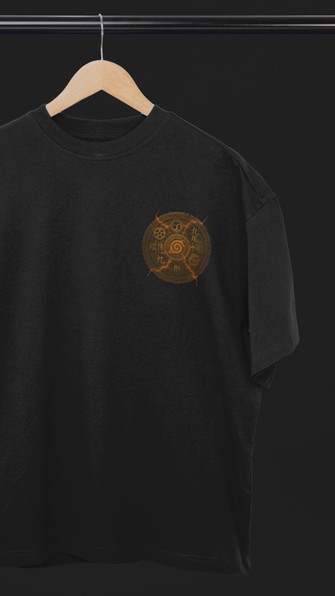 Unleash Your Inner Hokage Naruto Kurama Oversized Tee | Mist & Cozy
