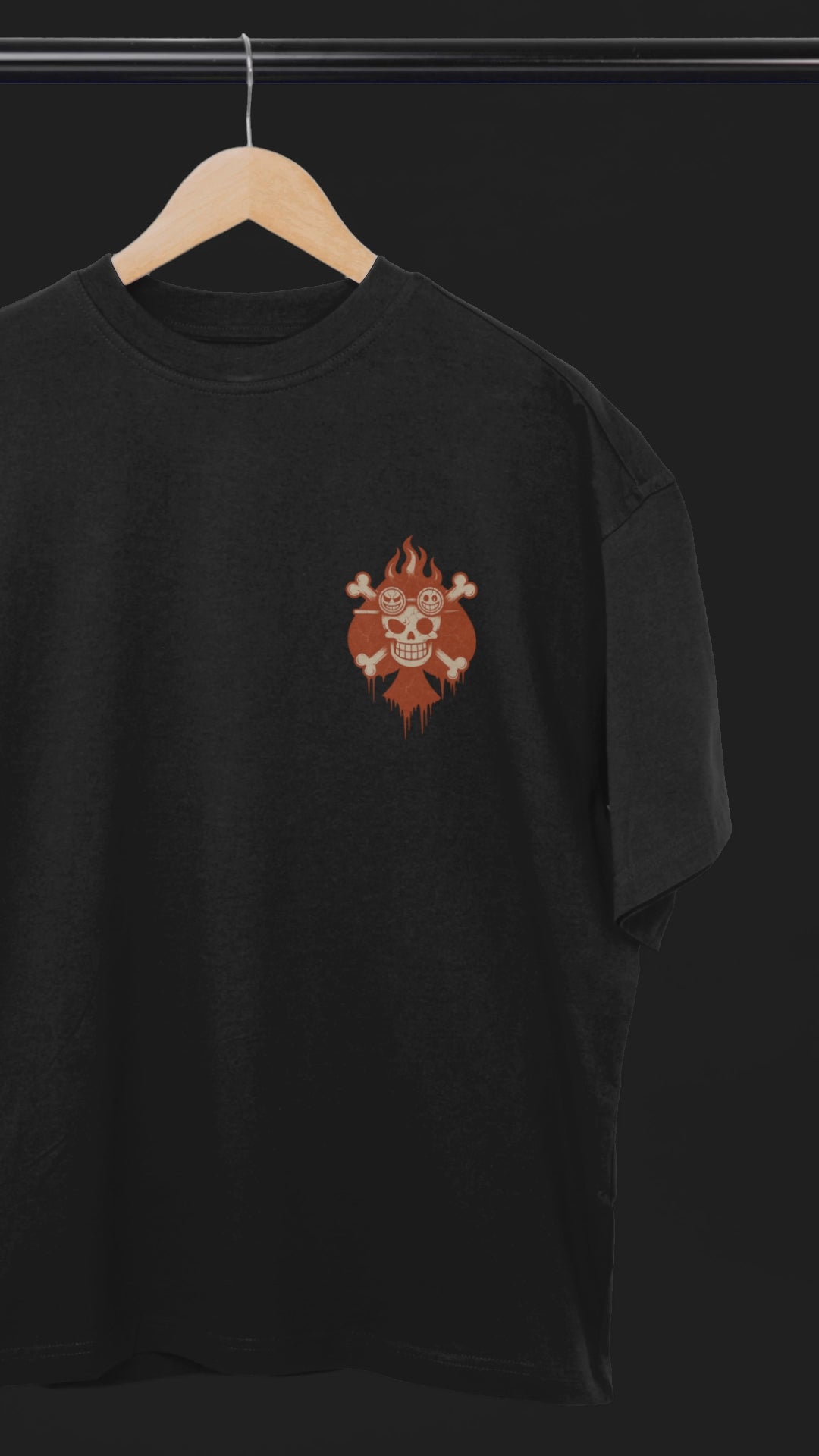 Fire Fist Legacy Ace Oversized Anime Tee | Mist & Cozy