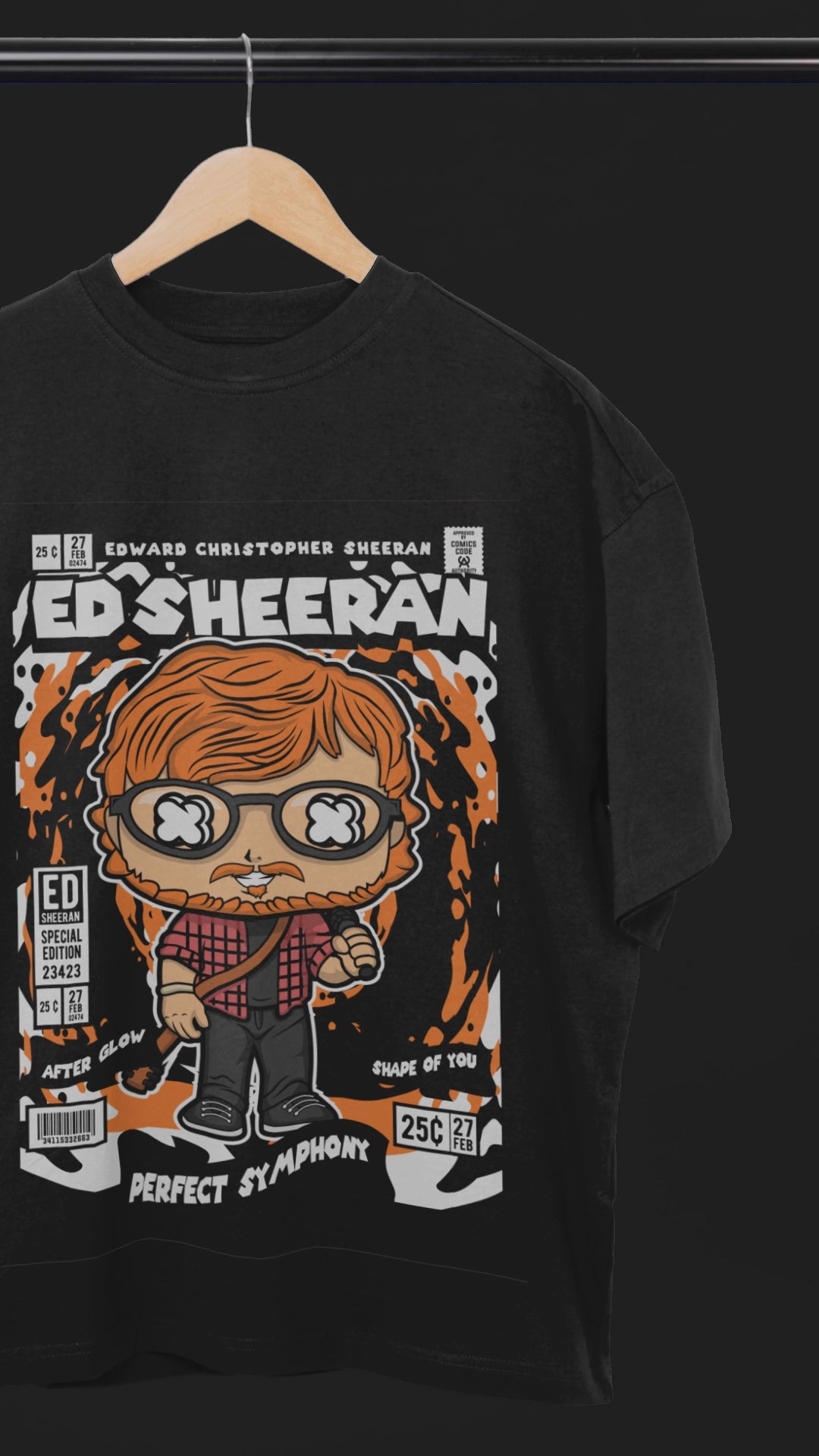 Sing Your Heart Out Ed Sheeran Oversized Tee | Mist & Cozy