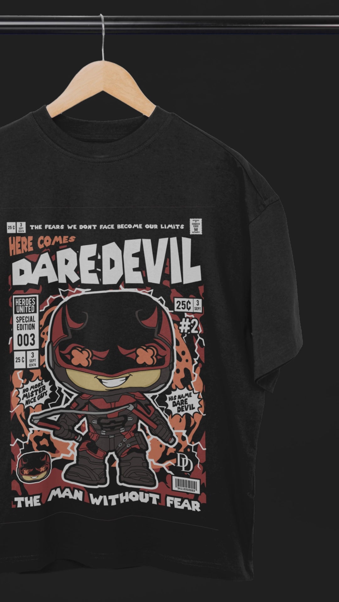 Embrace the Fearless Daredevil Oversized Tee | Mist & Cozy
