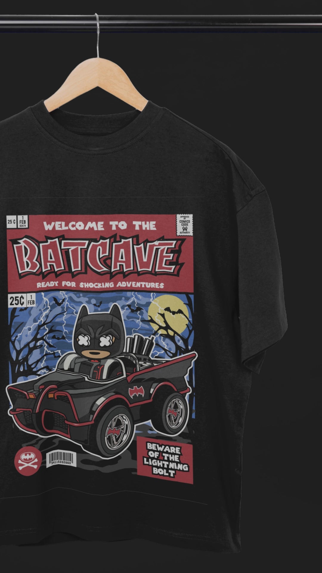 Batcave Blitz Oversized Tee | Mist & Cozy