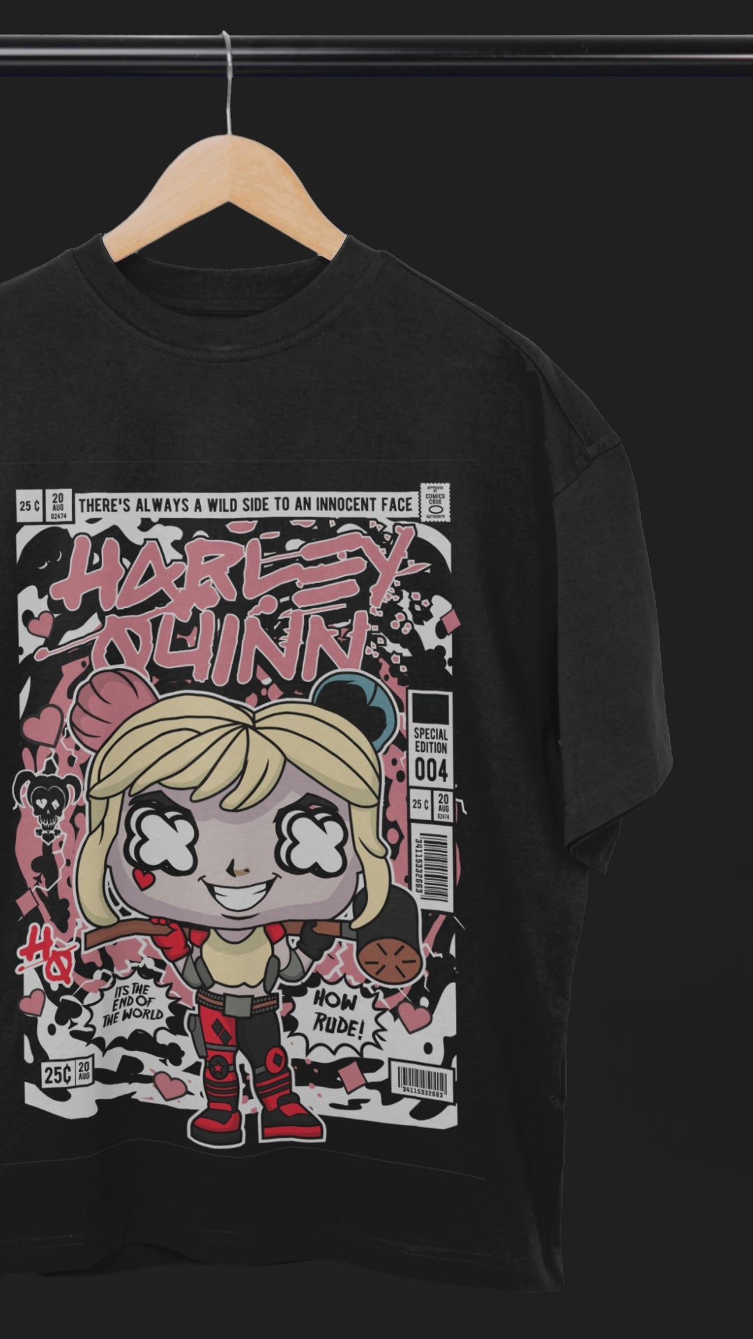 Sweet But Psycho Harley Quinn Oversized Tee | Mist & Cozy