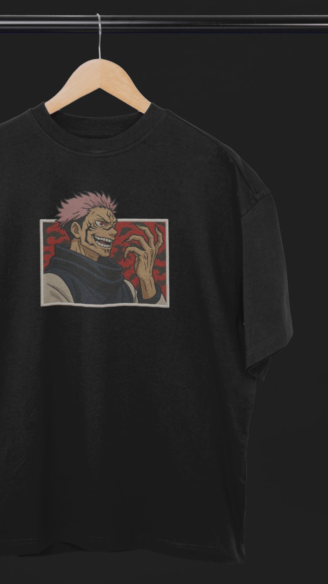 King of Curses Sukuna’s Reign Oversized Tee | Mist & Cozy