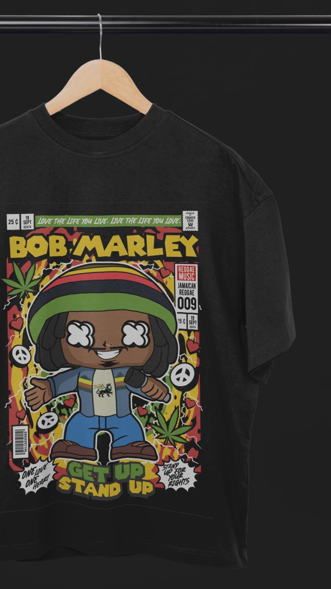 One Love Legacy Bob Marley Oversized Tee | Mist & Cozy