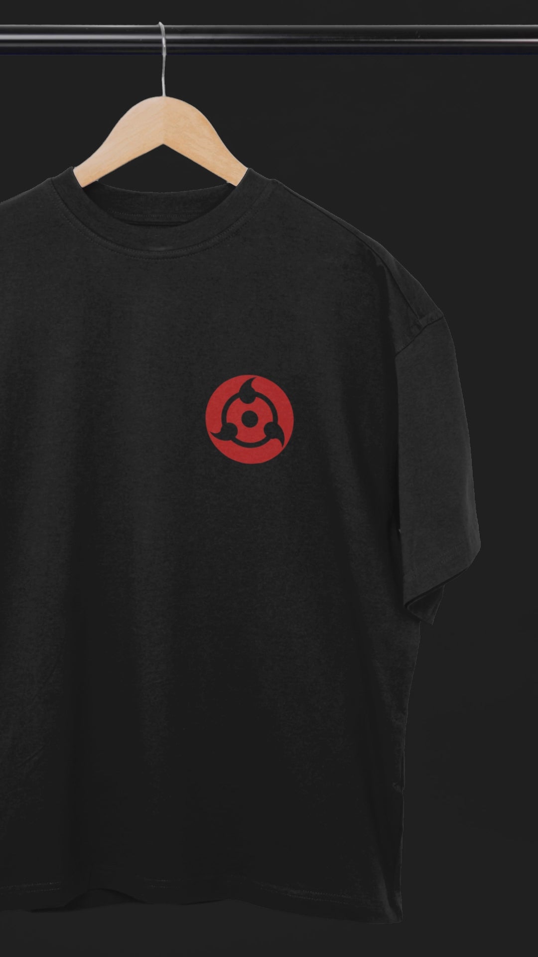 Sasuke Uchiha Dark Ambition Oversized Tee | Mist & Cozy