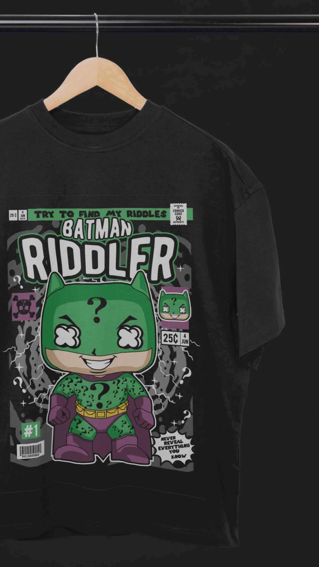 Solve the Mystery Riddler Oversized Tee | Mist & Cozy
