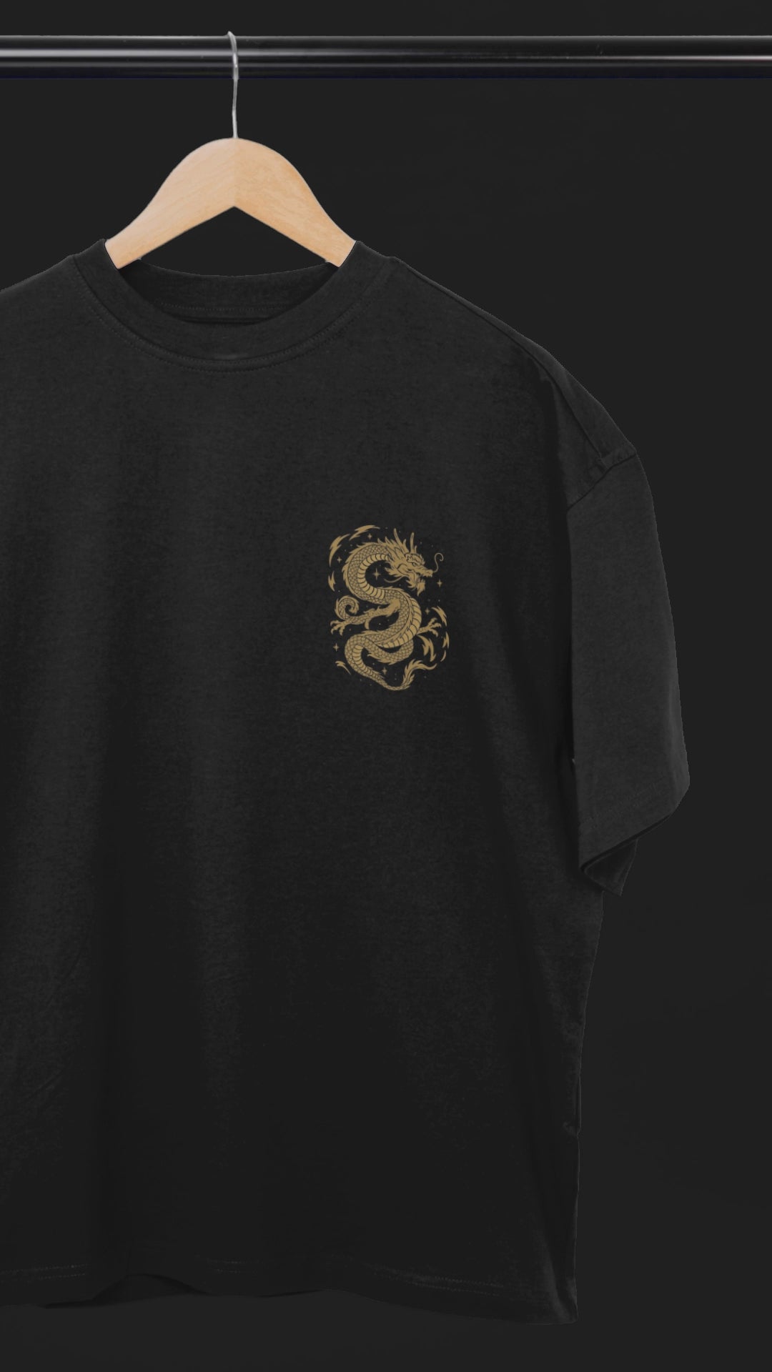 Rise of the Golden Dragon Katana Oversized Tee | Mist & Cozy