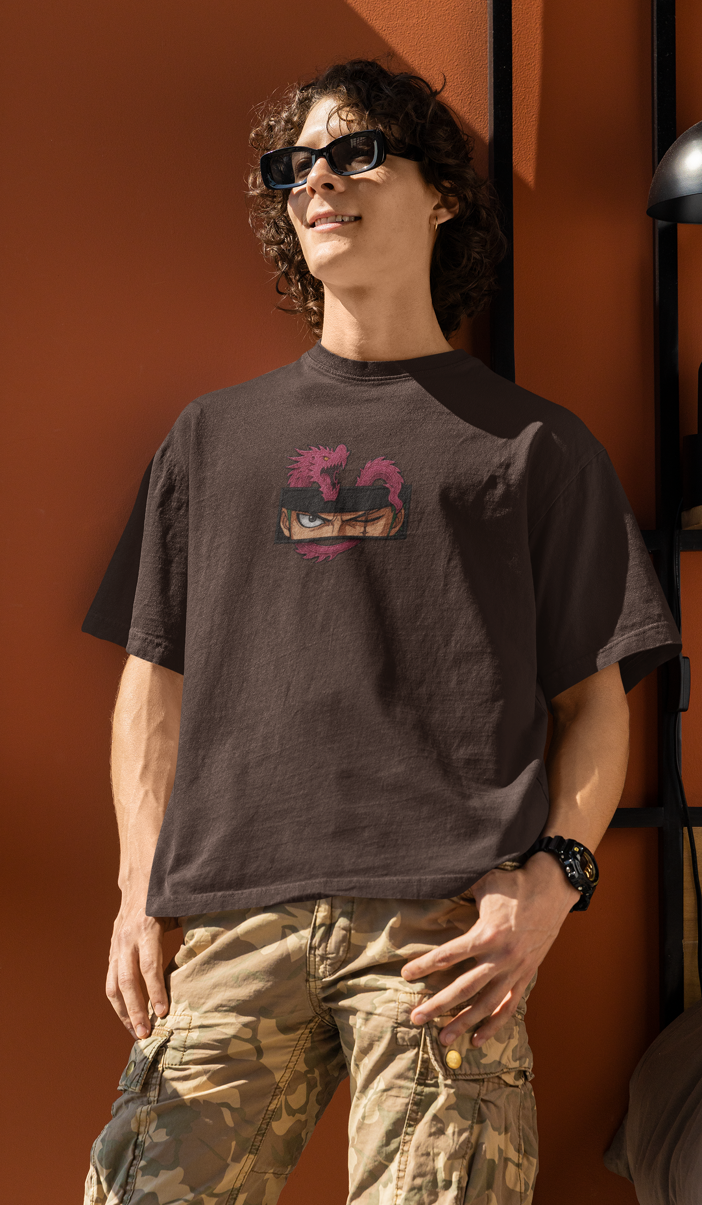 Three Sword Resolve Zoro Oversized Tee | Mist & Cozy