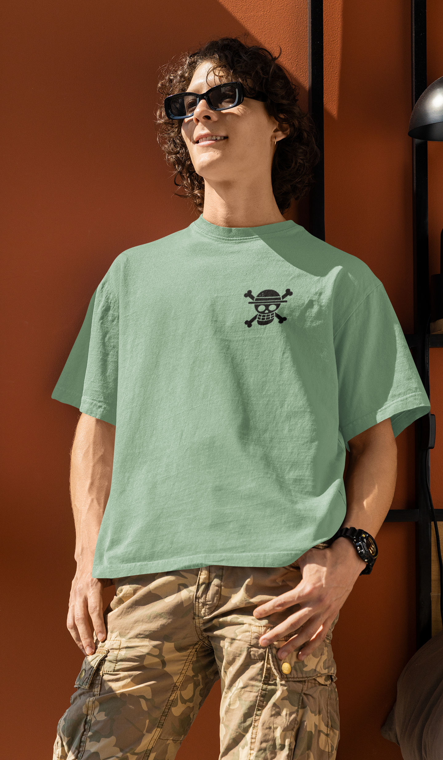 Next-Gen Pirate Vibes Luffy Oversized Tee | Mist & Cozy