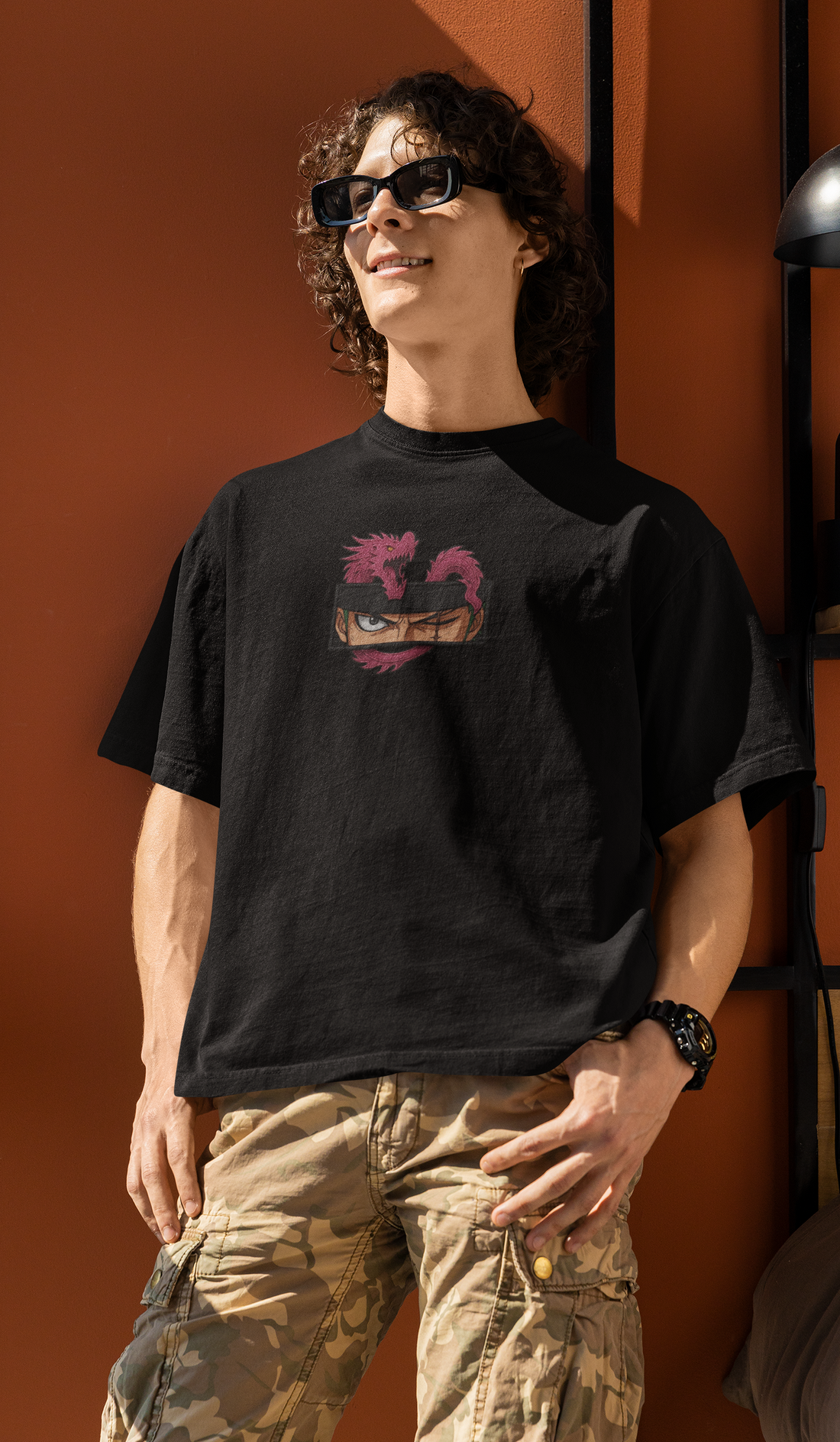 Three Sword Resolve Zoro Oversized Tee | Mist & Cozy