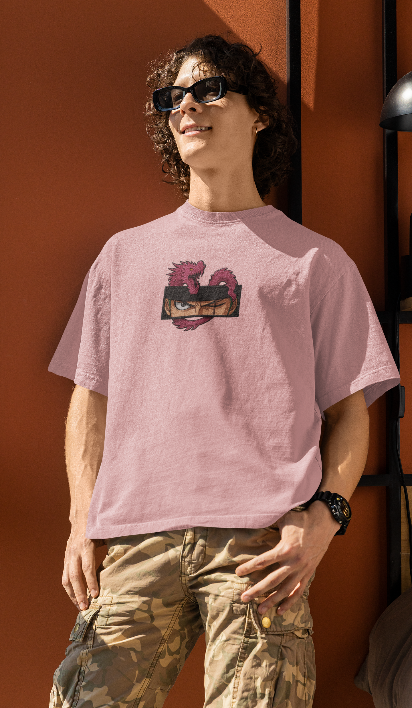 Three Sword Resolve Zoro Oversized Tee | Mist & Cozy