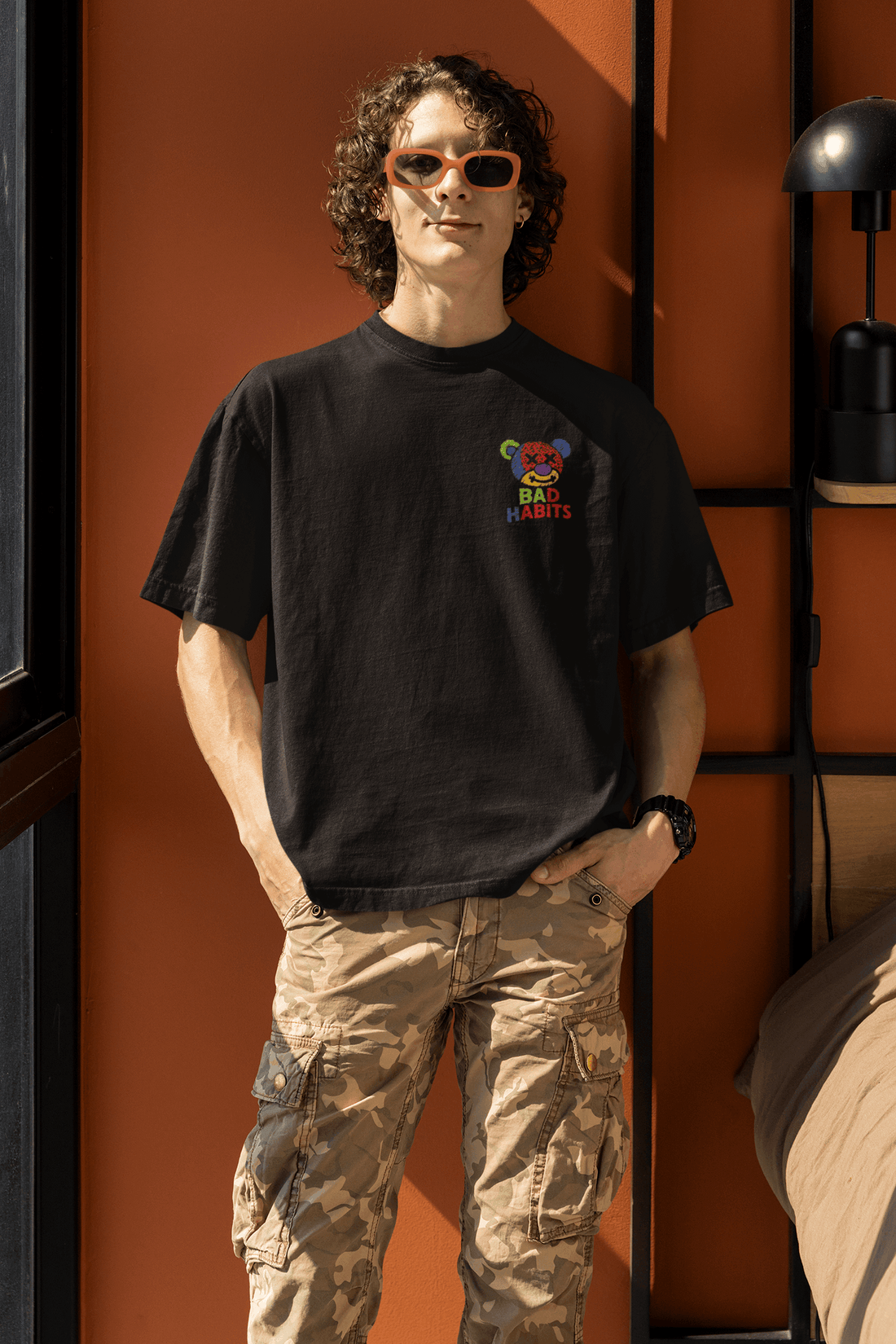 Bad Habits Bear Oversized Tee
