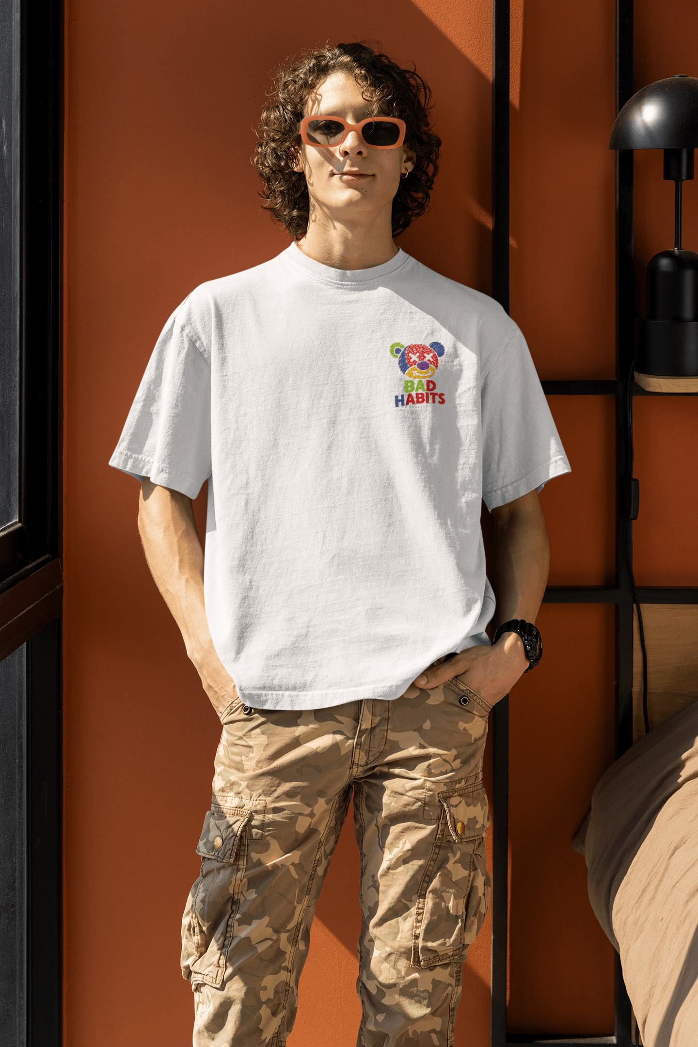 Bad Habits Bear Oversized Tee