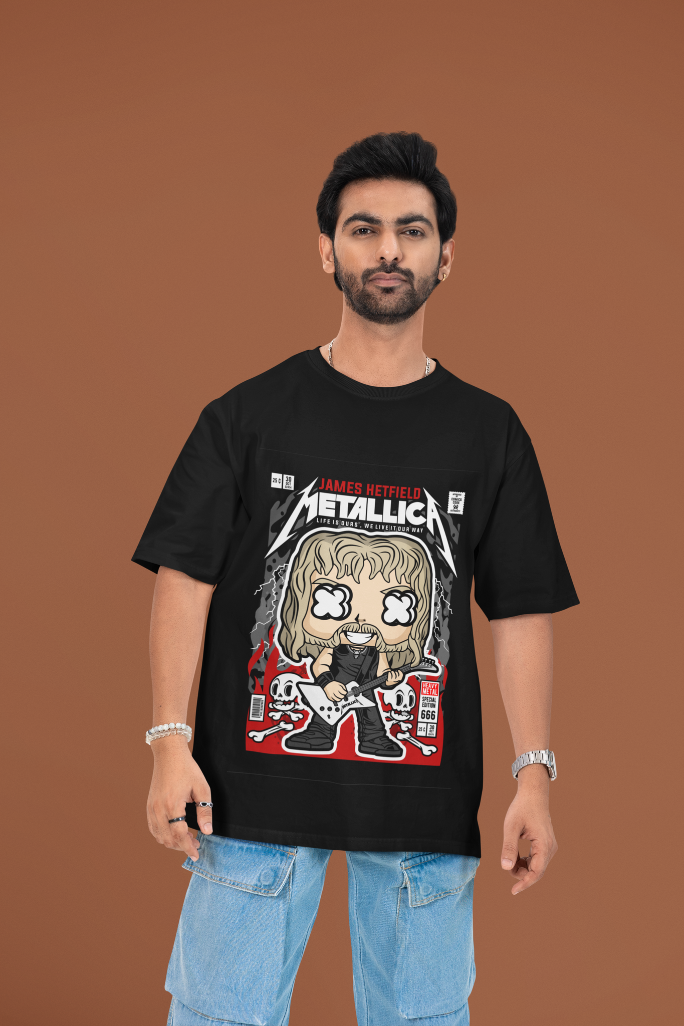 Ride the Lightning Metallica Oversized Tee | Mist & Cozy