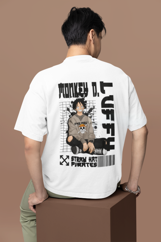 Next-Gen Pirate Vibes Luffy Oversized Tee | Mist & Cozy